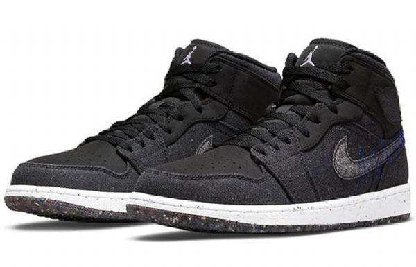Nike Air Jordan 1 Mid Tops Retro Basketbalové Boty Pro Muže Černé