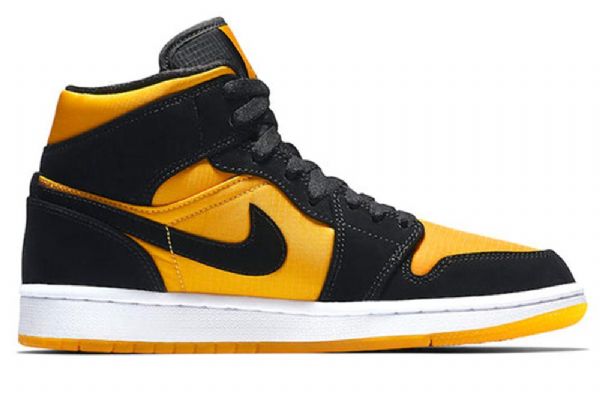Nike Air Jordan 1 Mid Tops Retro Basketbalové Boty Pro Muže Černé Zlato