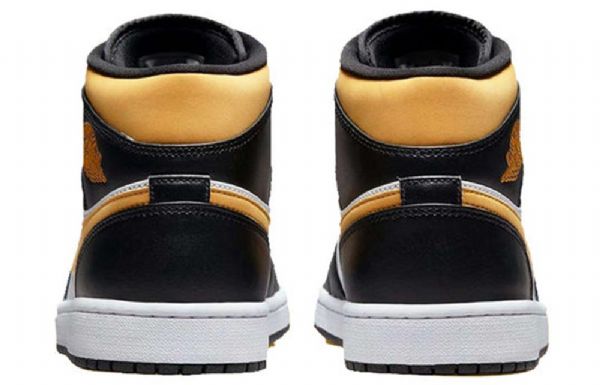 Nike Air Jordan 1 Mid Tops Retro Basketbalové Boty Pro Muže Černé Zlato