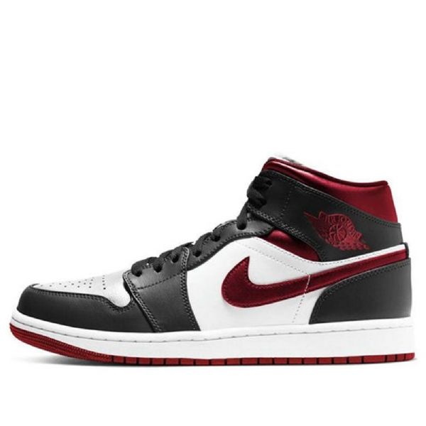 Nike Air Jordan 1 Mid Tops Retro Basketbalové Boty Pro Muže Černo-červené