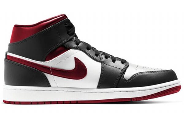 Nike Air Jordan 1 Mid Tops Retro Basketbalové Boty Pro Muže Černo-červené