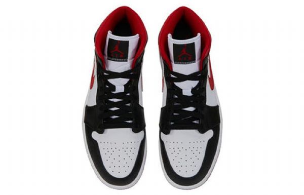 Nike Air Jordan 1 Mid Tops Retro Basketbalové Boty Pro Muže Černo-červené