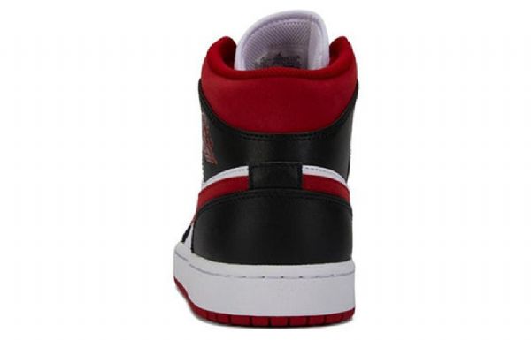 Nike Air Jordan 1 Mid Tops Retro Basketbalové Boty Pro Muže Černo-červené