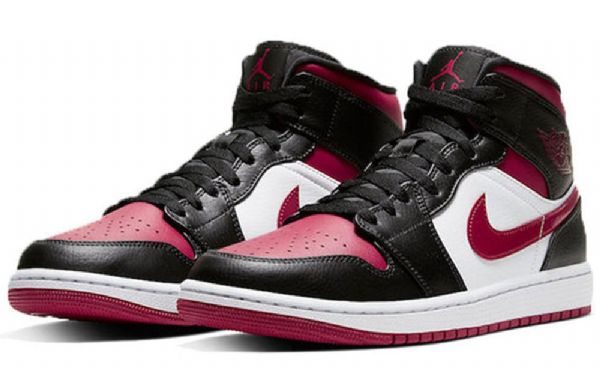 Nike Air Jordan 1 Mid Tops Retro Basketbalové Boty Pro Muže Červené