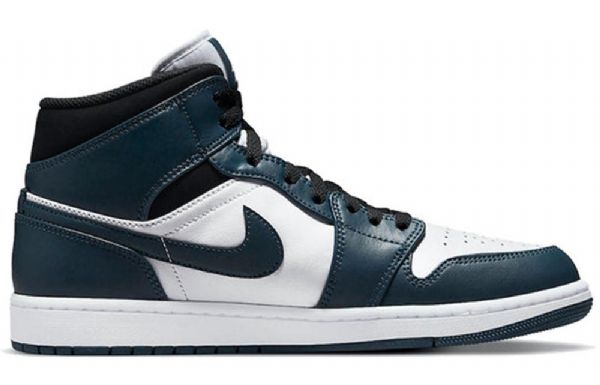 Nike Air Jordan 1 Mid Tops Retro Basketbalové Boty Pro Muže Tmavě Modrá