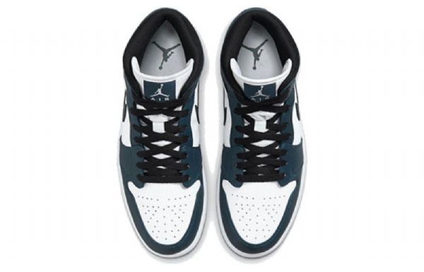 Nike Air Jordan 1 Mid Tops Retro Basketbalové Boty Pro Muže Tmavě Modrá