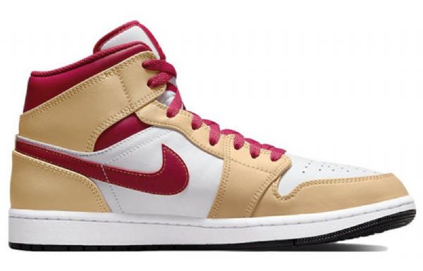 Nike Air Jordan 1 Mid Tops Retro Basketbalové Boty Pro Muže Zářivě Červené