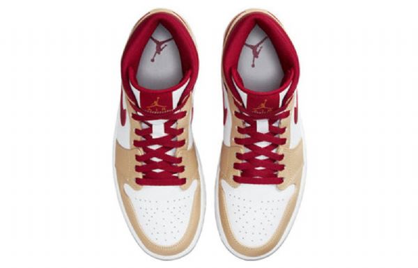 Nike Air Jordan 1 Mid Tops Retro Basketbalové Boty Pro Muže Zářivě Červené