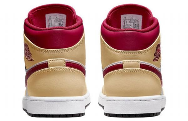 Nike Air Jordan 1 Mid Tops Retro Basketbalové Boty Pro Muže Zářivě Červené