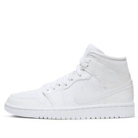 Nike Air Jordan 1 Mid Tops Retro Basketbalové Boty Pro Ženy Bílé
