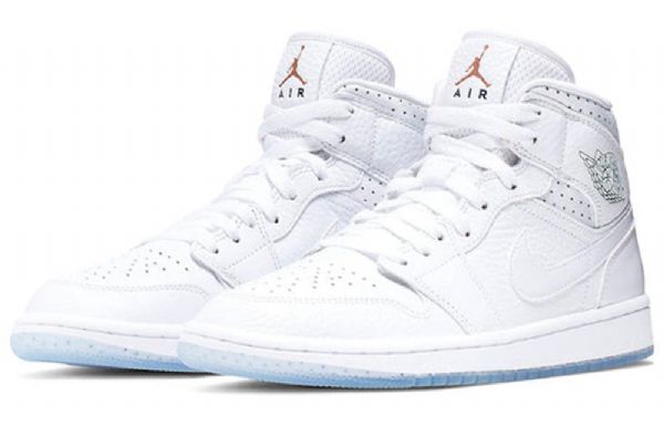 Nike Air Jordan 1 Mid Tops Retro Basketbalové Boty Pro Ženy Bílé