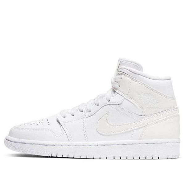 Nike Air Jordan 1 Mid Tops Retro Basketbalové Boty Pro Ženy Bílé