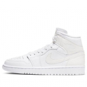 Nike Air Jordan 1 Mid Tops Retro Basketbalové Boty Pro Ženy Bílé