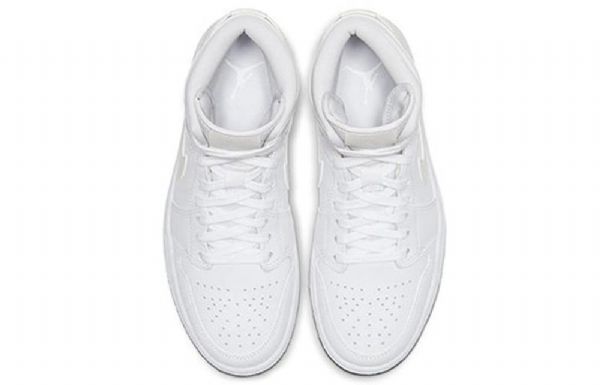 Nike Air Jordan 1 Mid Tops Retro Basketbalové Boty Pro Ženy Bílé