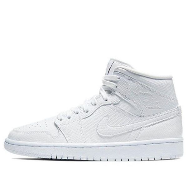 Nike Air Jordan 1 Mid Tops Retro Basketbalové Boty Pro Ženy Bílé