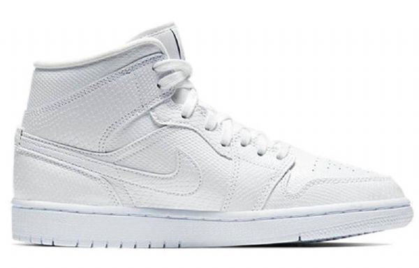 Nike Air Jordan 1 Mid Tops Retro Basketbalové Boty Pro Ženy Bílé