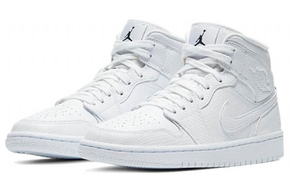 Nike Air Jordan 1 Mid Tops Retro Basketbalové Boty Pro Ženy Bílé
