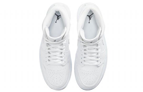 Nike Air Jordan 1 Mid Tops Retro Basketbalové Boty Pro Ženy Bílé