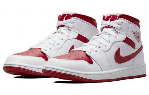 Nike Air Jordan 1 Mid Tops Retro Basketbalové Boty Pro Ženy Bílé