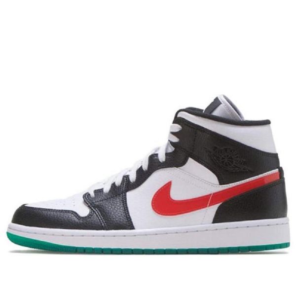 Nike Air Jordan 1 Mid Tops Retro Basketbalové Boty Pro Ženy Černá Bílá