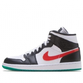 Nike Air Jordan 1 Mid Tops Retro Basketbalové Boty Pro Ženy Černá Bílá
