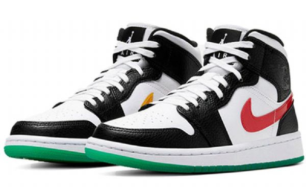 Nike Air Jordan 1 Mid Tops Retro Basketbalové Boty Pro Ženy Černá Bílá