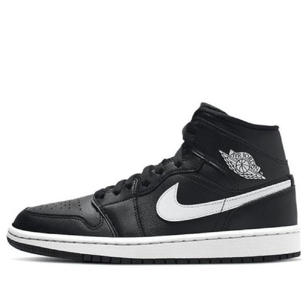 Nike Air Jordan 1 Mid Tops Retro Basketbalové Boty Pro Ženy Černá Bílá