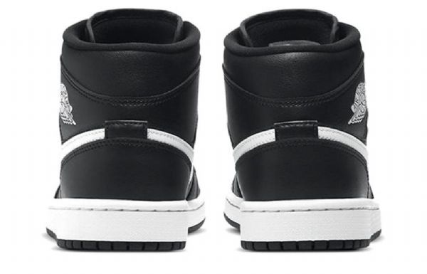 Nike Air Jordan 1 Mid Tops Retro Basketbalové Boty Pro Ženy Černá Bílá