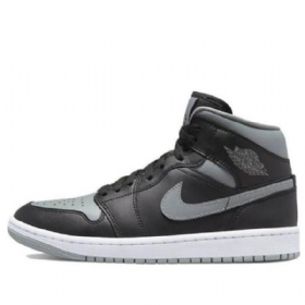 Nike Air Jordan 1 Mid Tops Retro Basketbalové Boty Pro Ženy Černá Šedá