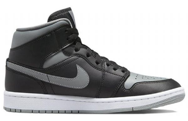 Nike Air Jordan 1 Mid Tops Retro Basketbalové Boty Pro Ženy Černá Šedá