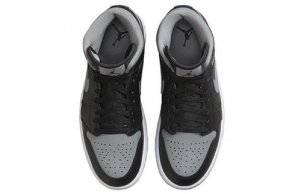 Nike Air Jordan 1 Mid Tops Retro Basketbalové Boty Pro Ženy Černá Šedá