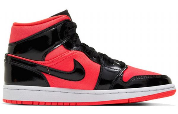 Nike Air Jordan 1 Mid Tops Retro Basketbalové Boty Pro Ženy Černo-červené