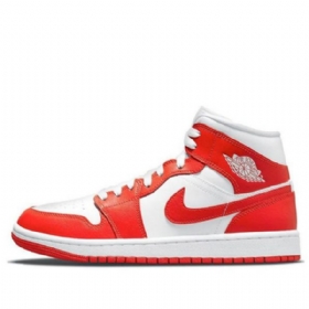 Nike Air Jordan 1 Mid Tops Retro Basketbalové Boty Pro Ženy Červené