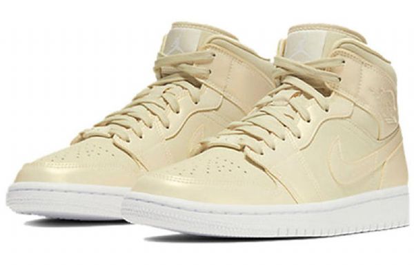 Nike Air Jordan 1 Mid Tops Retro Basketbalové Boty Pro Ženy Lemon Žlutá