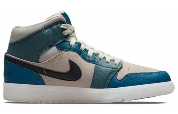 Nike Air Jordan 1 Mid Tops Retro Basketbalové Boty Pro Ženy Modrá Červená