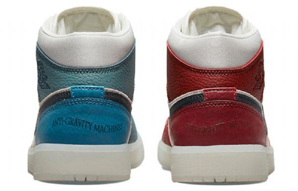Nike Air Jordan 1 Mid Tops Retro Basketbalové Boty Pro Ženy Modrá Červená