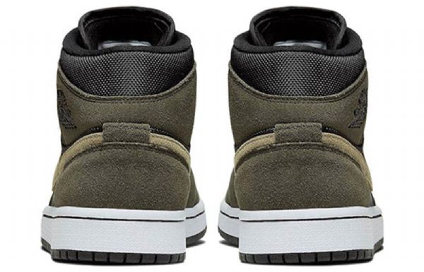 Nike Air Jordan 1 Mid Tops Retro Basketbalové Boty Pro Ženy Olivově Zelená