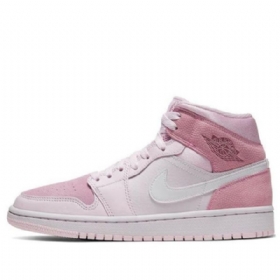 Nike Air Jordan 1 Mid Tops Retro Basketbalové Boty Pro Ženy Růžové