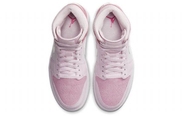 Nike Air Jordan 1 Mid Tops Retro Basketbalové Boty Pro Ženy Růžové