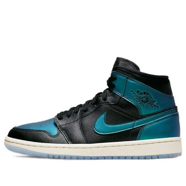 Nike Air Jordan 1 Mid Tops Retro Basketbalové Boty Pro Ženy V Tyrkysové Barvě