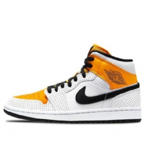 Nike Air Jordan 1 Mid Tops Retro Basketbalové Boty Pro Ženy Z Bílého Zlata