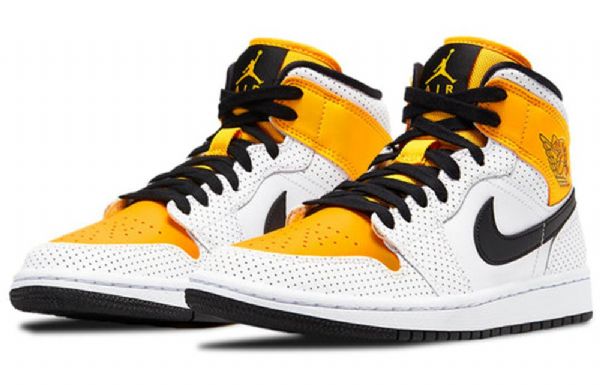Nike Air Jordan 1 Mid Tops Retro Basketbalové Boty Pro Ženy Z Bílého Zlata