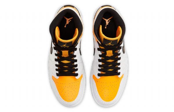 Nike Air Jordan 1 Mid Tops Retro Basketbalové Boty Pro Ženy Z Bílého Zlata