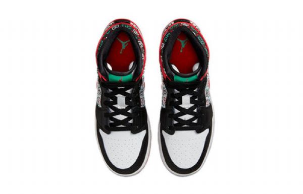 Nike Air Jordan 1 Mid Tops Se Gs Retro Basketbalové Boty Pro Muže Černočervené