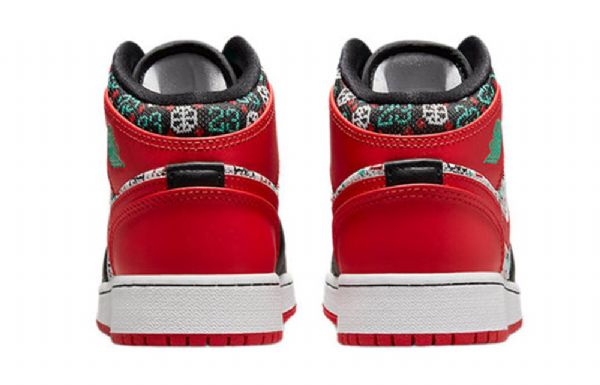 Nike Air Jordan 1 Mid Tops Se Gs Retro Basketbalové Boty Pro Muže Černočervené