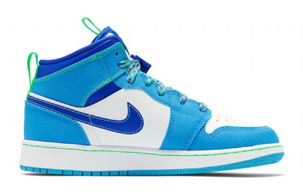 Nike Air Jordan 1 Mid Tops Se Gs Retro Basketbalové Boty Pro Muže Modrobílé