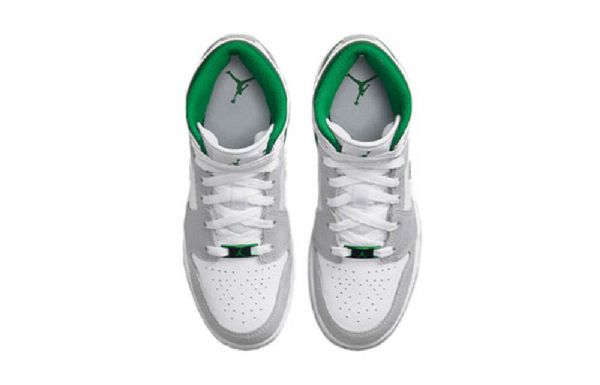 Nike Air Jordan 1 Mid Tops Se Gs Retro Basketbalové Boty Pro Muže Šedozelená