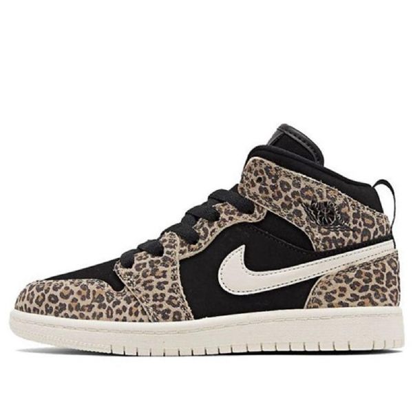 Nike Air Jordan 1 Mid Tops Se Ps Retro Basketbalové Boty Pro Muže Leopard