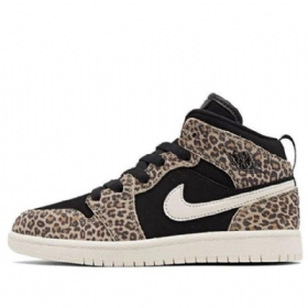 Nike Air Jordan 1 Mid Tops Se Ps Retro Basketbalové Boty Pro Muže Leopard
