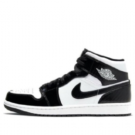 Nike Air Jordan 1 Mid Tops Se Retro Basketbalové Boty Pro Muže Černá Bílý